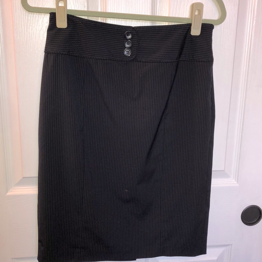The Limited Navy navy blue pinstripe  pencil skirt